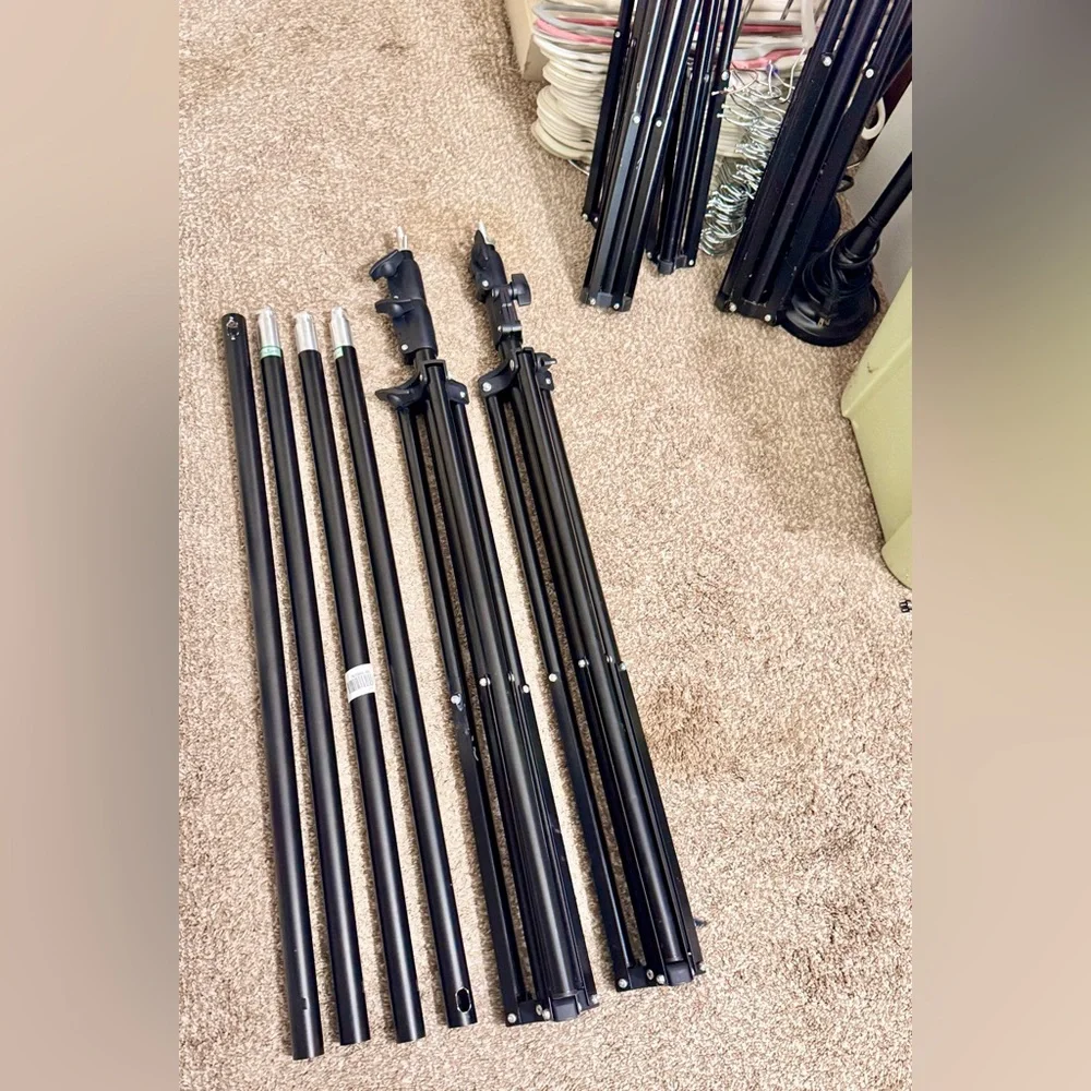 10’ Adjustable Photo Backdrop Stand 3 Cross Bar Photography Support System